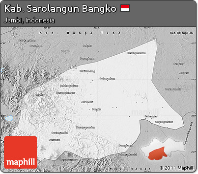 Gray Map of Kab. Sarolangun Bangko
