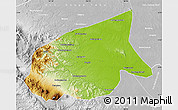 Physical Map of Kab. Sarolangun Bangko, lighten, desaturated