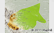 Physical Map of Kab. Sarolangun Bangko, lighten, semi-desaturated
