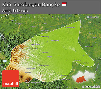 Physical Map of Kab. Sarolangun Bangko, satellite outside