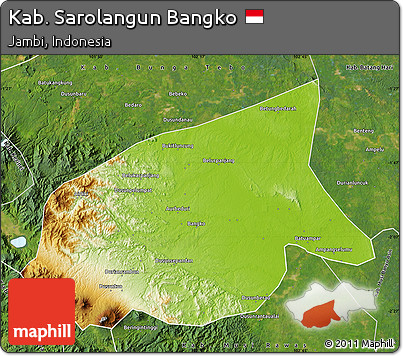 Physical Map of Kab. Sarolangun Bangko, satellite outside