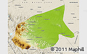 Physical Map of Kab. Sarolangun Bangko, shaded relief outside