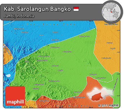 Political Map of Kab. Sarolangun Bangko