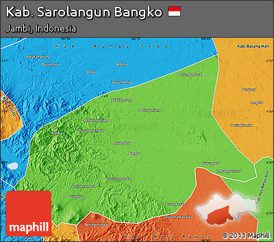 Political Map of Kab. Sarolangun Bangko