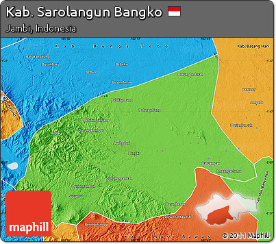Political Map of Kab. Sarolangun Bangko