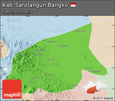 Political Map of Kab. Sarolangun Bangko, lighten