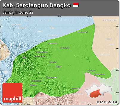 Political Map of Kab. Sarolangun Bangko, lighten
