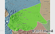 Political Map of Kab. Sarolangun Bangko, semi-desaturated