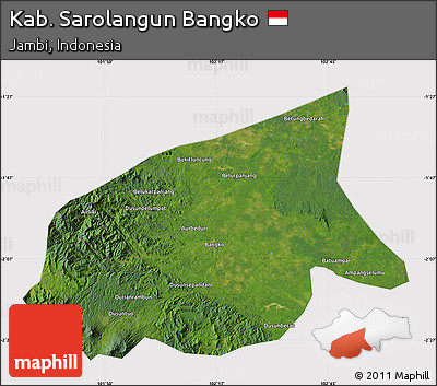 Satellite Map of Kab. Sarolangun Bangko, cropped outside
