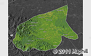 Satellite Map of Kab. Sarolangun Bangko, darken, desaturated
