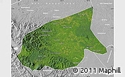 Satellite Map of Kab. Sarolangun Bangko, lighten, desaturated