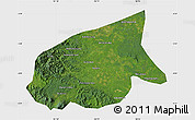 Satellite Map of Kab. Sarolangun Bangko, single color outside