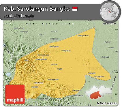 Savanna Style Map of Kab. Sarolangun Bangko