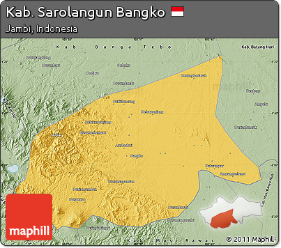 Savanna Style Map of Kab. Sarolangun Bangko