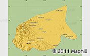 Savanna Style Map of Kab. Sarolangun Bangko, single color outside