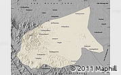 Shaded Relief Map of Kab. Sarolangun Bangko, darken, desaturated