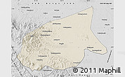 Shaded Relief Map of Kab. Sarolangun Bangko, desaturated