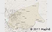 Shaded Relief Map of Kab. Sarolangun Bangko, lighten