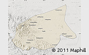 Shaded Relief Map of Kab. Sarolangun Bangko, lighten, semi-desaturated