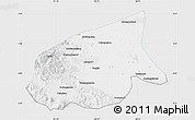 Silver Style Map of Kab. Sarolangun Bangko, single color outside