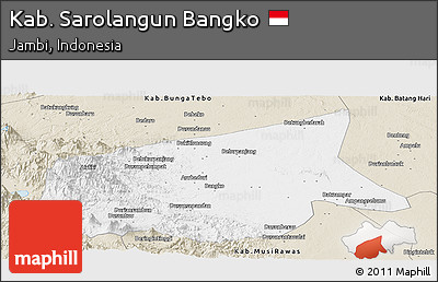 Classic Style Panoramic Map of Kab. Sarolangun Bangko