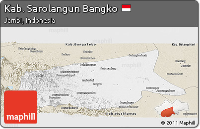 Classic Style Panoramic Map of Kab. Sarolangun Bangko