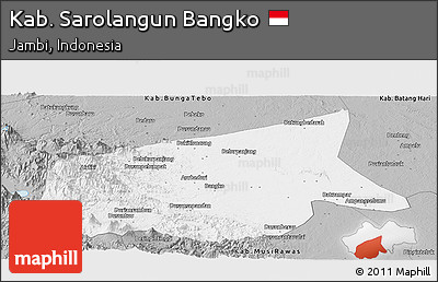 Gray Panoramic Map of Kab. Sarolangun Bangko