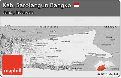 Gray Panoramic Map of Kab. Sarolangun Bangko