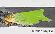Physical Panoramic Map of Kab. Sarolangun Bangko, darken, desaturated
