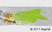 Physical Panoramic Map of Kab. Sarolangun Bangko, lighten, desaturated