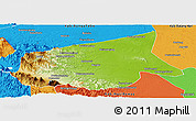 Physical Panoramic Map of Kab. Sarolangun Bangko, political outside