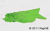 Political Panoramic Map of Kab. Sarolangun Bangko, cropped outside