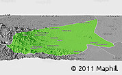 Political Panoramic Map of Kab. Sarolangun Bangko, desaturated