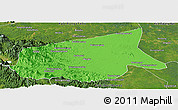 Political Panoramic Map of Kab. Sarolangun Bangko, satellite outside