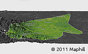 Satellite Panoramic Map of Kab. Sarolangun Bangko, darken, desaturated