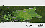 Satellite Panoramic Map of Kab. Sarolangun Bangko, darken