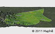 Satellite Panoramic Map of Kab. Sarolangun Bangko, darken, semi-desaturated