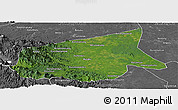 Satellite Panoramic Map of Kab. Sarolangun Bangko, desaturated