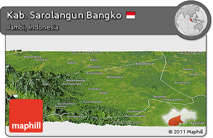 Satellite Panoramic Map of Kab. Sarolangun Bangko