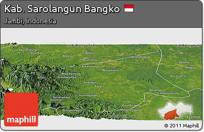 Satellite Panoramic Map of Kab. Sarolangun Bangko
