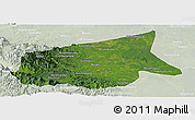 Satellite Panoramic Map of Kab. Sarolangun Bangko, lighten