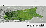 Satellite Panoramic Map of Kab. Sarolangun Bangko, lighten, semi-desaturated