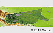 Satellite Panoramic Map of Kab. Sarolangun Bangko, physical outside