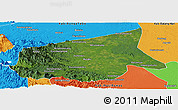 Satellite Panoramic Map of Kab. Sarolangun Bangko, political outside