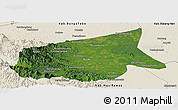 Satellite Panoramic Map of Kab. Sarolangun Bangko, shaded relief outside