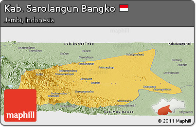 Savanna Style Panoramic Map of Kab. Sarolangun Bangko