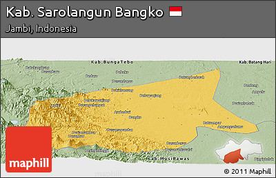 Savanna Style Panoramic Map of Kab. Sarolangun Bangko