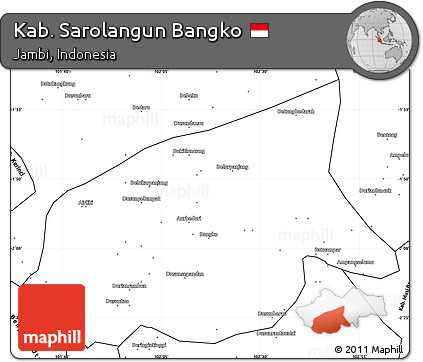 Blank Simple Map of Kab. Sarolangun Bangko