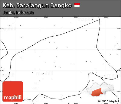 Blank Simple Map of Kab. Sarolangun Bangko, no labels