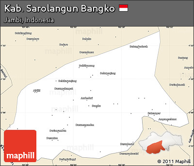 Classic Style Simple Map of Kab. Sarolangun Bangko